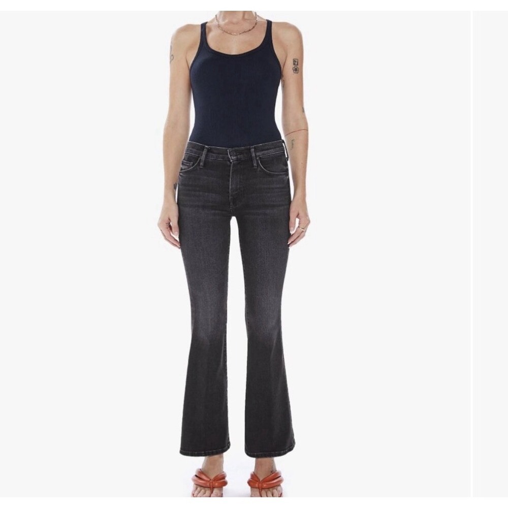 MOTHER The Weekender in Deep End Black‎ Flare Jeans Size 27